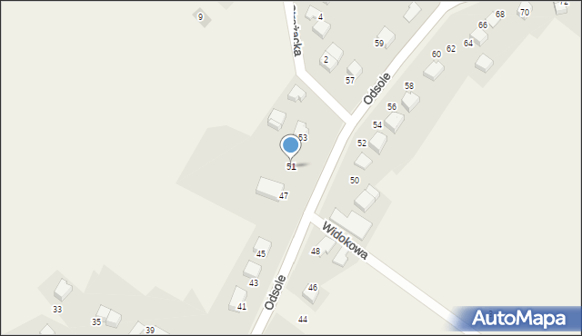 Hecznarowice, Odsole, 51, mapa Hecznarowice