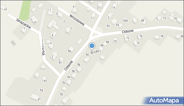 Hecznarowice, Odsole, 62, mapa Hecznarowice