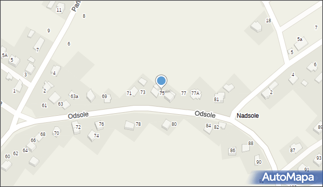 Hecznarowice, Odsole, 75, mapa Hecznarowice