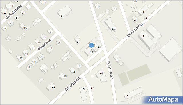 Jednorożec, Odrodzenia, 14, mapa Jednorożec