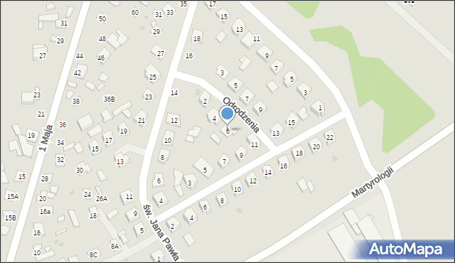 Kałuszyn, Odrodzenia, 6, mapa Kałuszyn