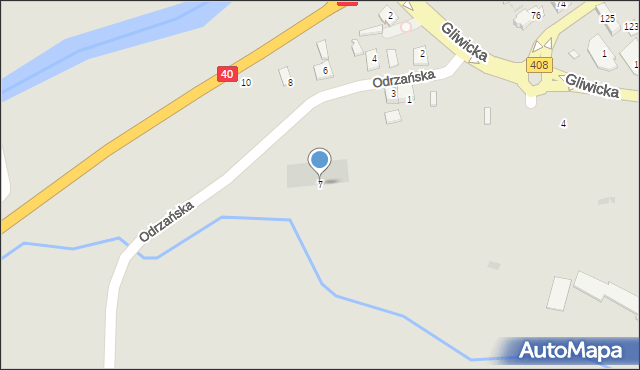 Kędzierzyn-Koźle, Odrzańska, 7, mapa Kędzierzyna-Koźle