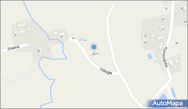 Kiczyce, Odległa, 10, mapa Kiczyce