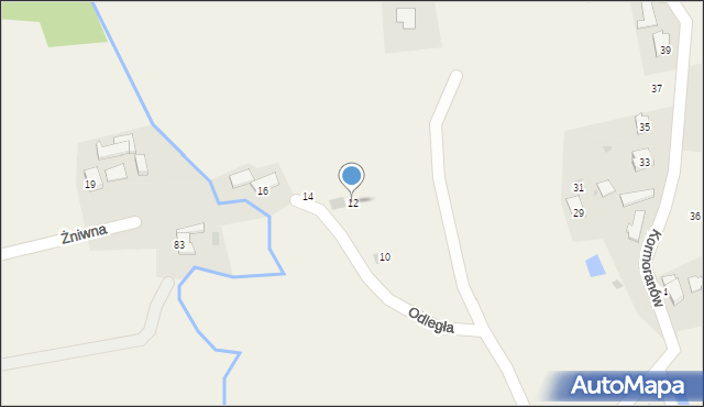 Kiczyce, Odległa, 12, mapa Kiczyce