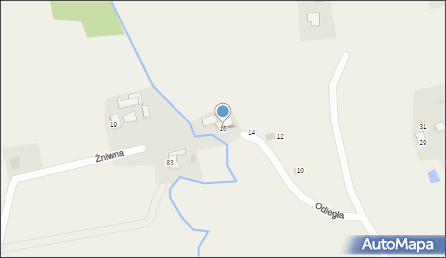 Kiczyce, Odległa, 16, mapa Kiczyce