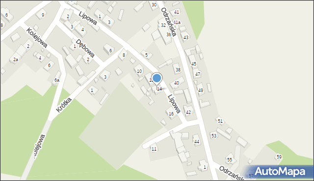 Kiełcz, Odrzańska, 14, mapa Kiełcz