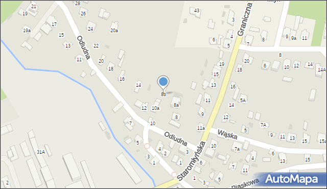 Końskie, Odludna, 8b, mapa Końskie