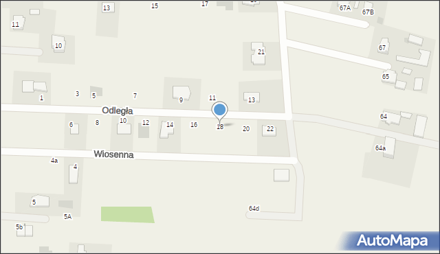 Kozłów Biskupi, Odległa, 18, mapa Kozłów Biskupi