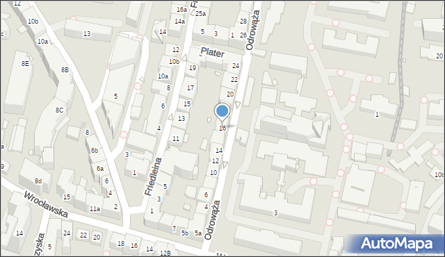 Kraków, Odrowąża Iwo, 16, mapa Krakowa