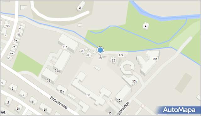 Kraków, Odmogile, 10, mapa Krakowa