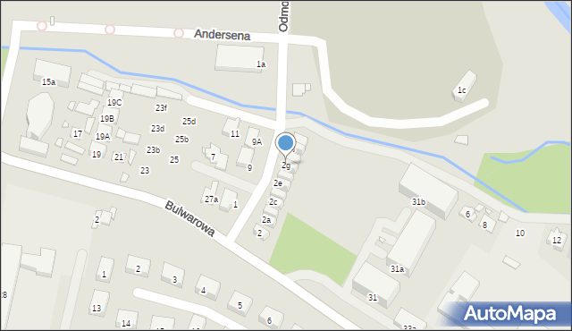 Kraków, Odmogile, 2g, mapa Krakowa