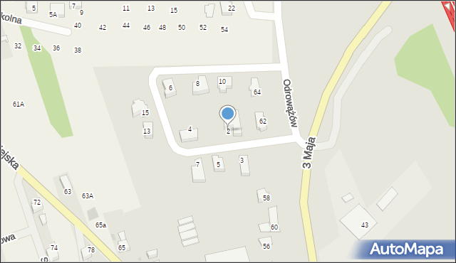 Krapkowice, Odrowążów, 2, mapa Krapkowice