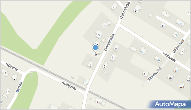 Księginice, Odrzańska, 3a, mapa Księginice