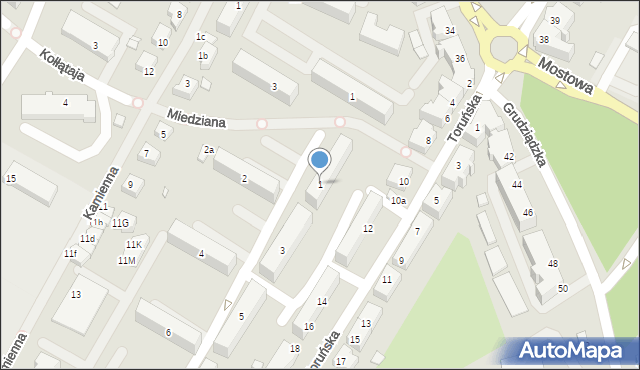 Kwidzyn, Odrowskiego Tadeusza, 1, mapa Kwidzyn