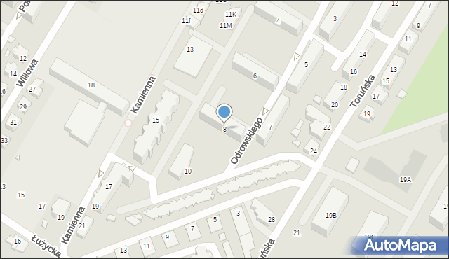 Kwidzyn, Odrowskiego Tadeusza, 8, mapa Kwidzyn