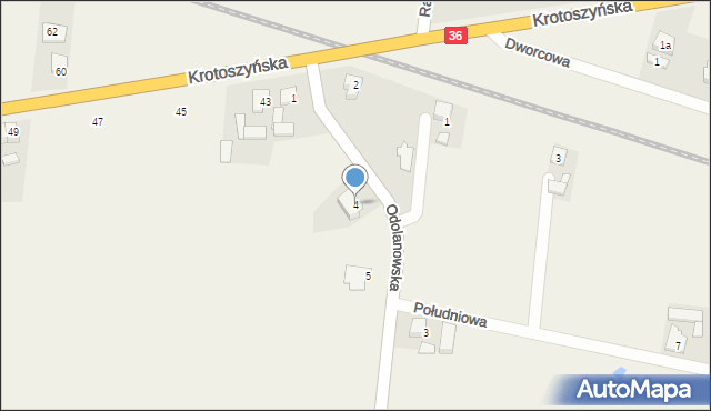 Łąkociny, Odolanowska, 4, mapa Łąkociny