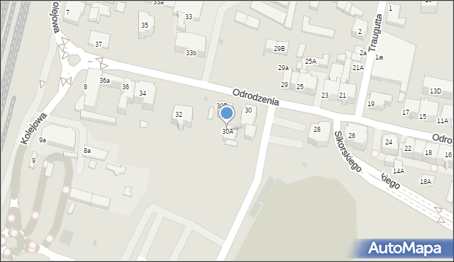 Lubin, Odrodzenia, 30A, mapa Lubin