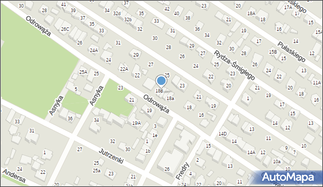 Marki, Odrowąża, 18c, mapa Marki