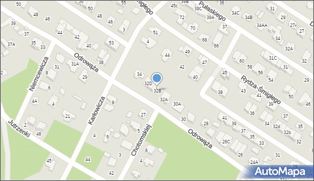 Marki, Odrowąża, 32B, mapa Marki