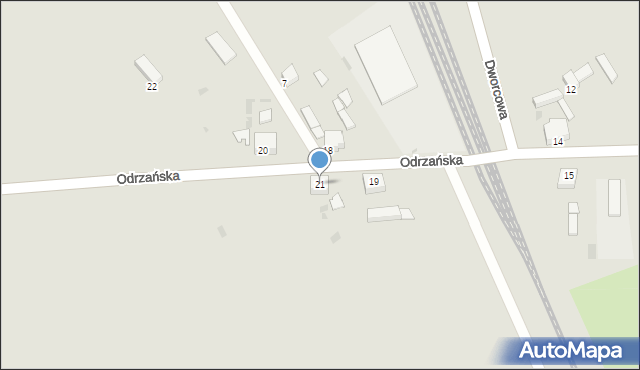 Mieszkowice, Odrzańska, 21, mapa Mieszkowice