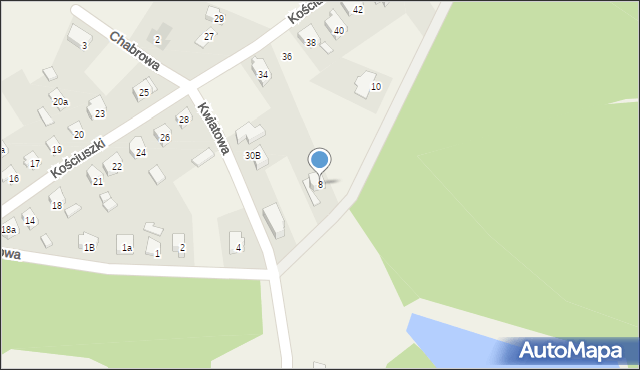 Mrozów, Odrzańska, 8, mapa Mrozów