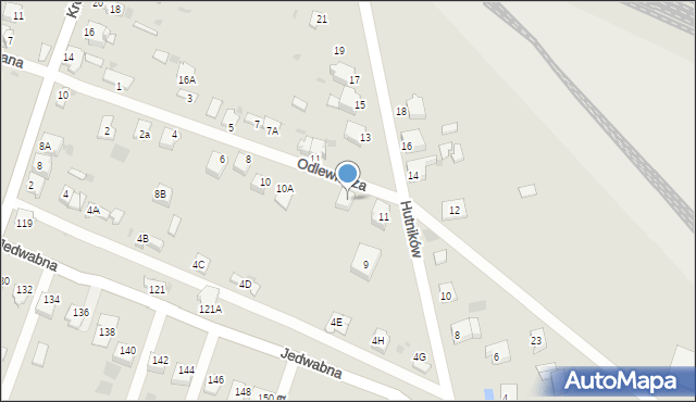 Myszków, Odlewnicza, 12, mapa Myszków