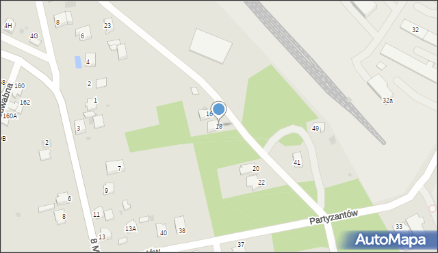 Myszków, Odlewnicza, 18, mapa Myszków