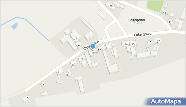 Odargowo, Odargowo, 10, mapa Odargowo