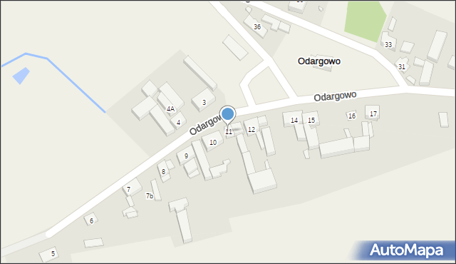 Odargowo, Odargowo, 11, mapa Odargowo