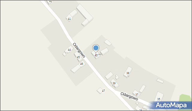 Odargowo, Odargowo, 40, mapa Odargowo