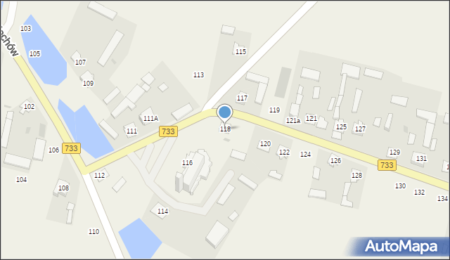 Odechów, Odechów, 118, mapa Odechów