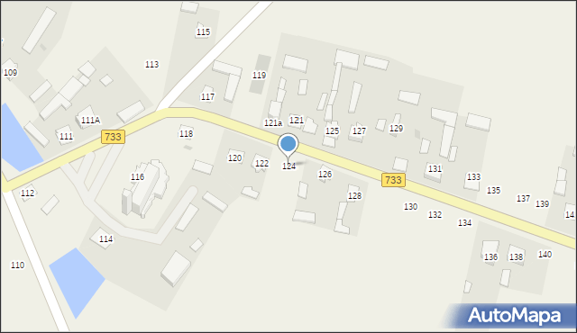 Odechów, Odechów, 124, mapa Odechów