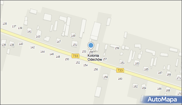 Odechów, Odechów, 155, mapa Odechów