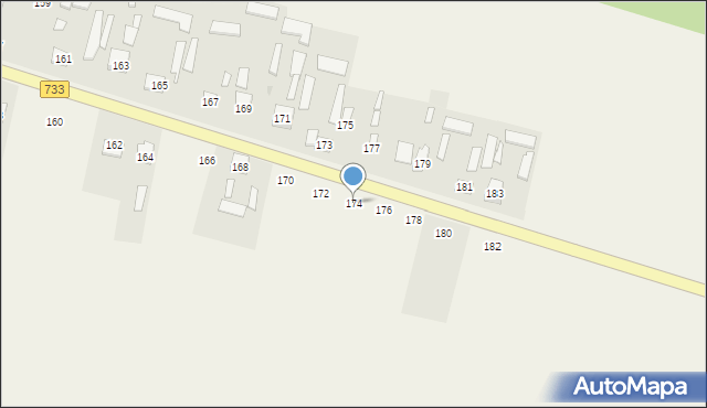 Odechów, Odechów, 174, mapa Odechów