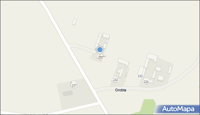 Odechów, Odechów, 231, mapa Odechów