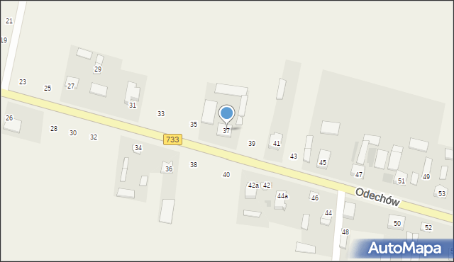 Odechów, Odechów, 37, mapa Odechów