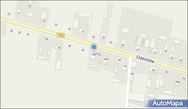 Odechów, Odechów, 42a, mapa Odechów