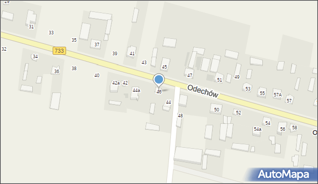 Odechów, Odechów, 46, mapa Odechów