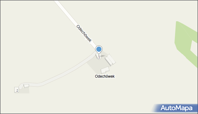 Odechów, Odechówek, 1, mapa Odechów