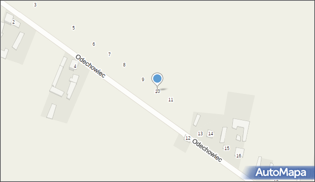 Odechowiec, Odechowiec, 10, mapa Odechowiec