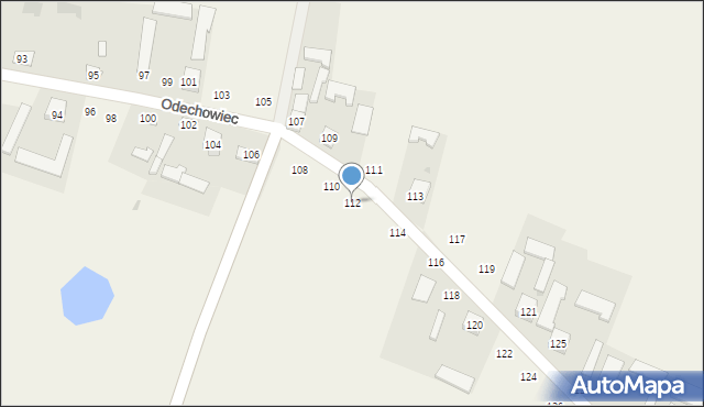 Odechowiec, Odechowiec, 112, mapa Odechowiec