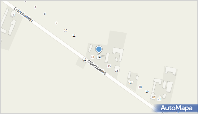 Odechowiec, Odechowiec, 14, mapa Odechowiec