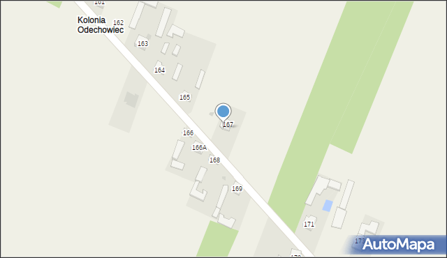 Odechowiec, Odechowiec, 167a, mapa Odechowiec