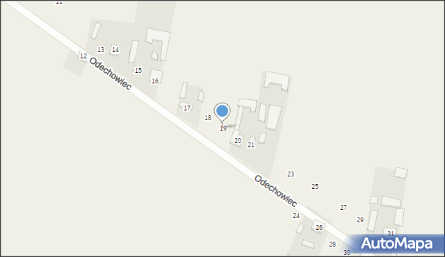 Odechowiec, Odechowiec, 19, mapa Odechowiec