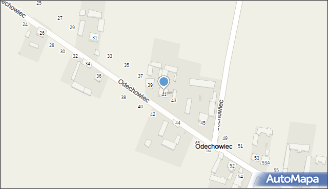 Odechowiec, Odechowiec, 41, mapa Odechowiec