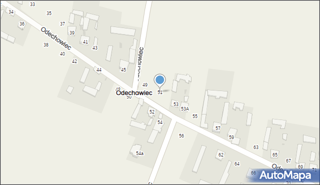 Odechowiec, Odechowiec, 51, mapa Odechowiec