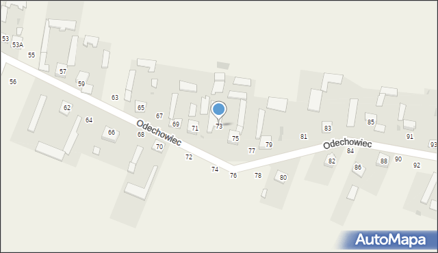Odechowiec, Odechowiec, 73, mapa Odechowiec