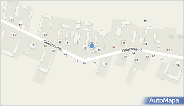 Odechowiec, Odechowiec, 77, mapa Odechowiec