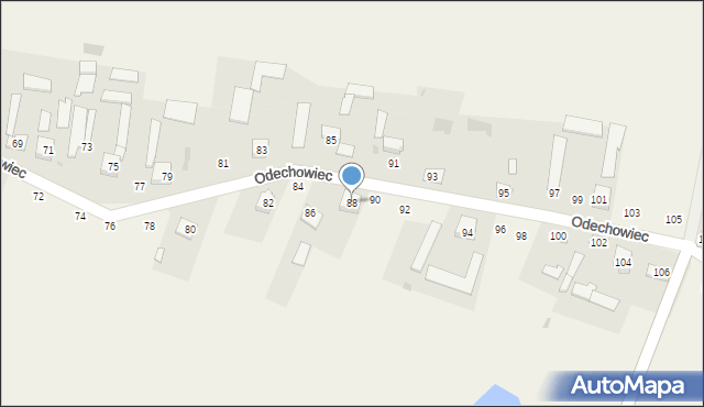 Odechowiec, Odechowiec, 88, mapa Odechowiec