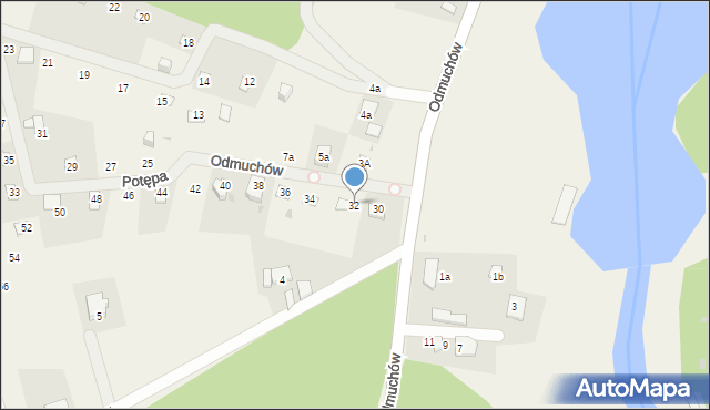 Odmuchów, Odmuchów, 32, mapa Odmuchów